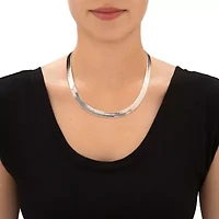 Flexible Herringbone Chain Necklace .925 Sterling Silver 18" Length