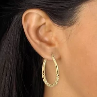 8 Cttw. CZ Goldtone and Silvertone 6-Pair Set of Stud and Hoop Earrings