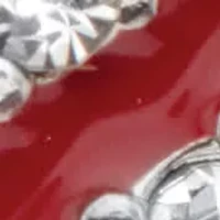 Crystal and Enamel Stainless Steel American Flag Patriotic Heart-Shaped Earrings