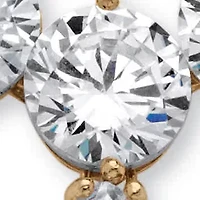 79.40 TCW Round Cubic Zirconia Necklace and Earrings Set Gold-Plated