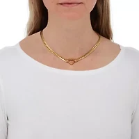 Yellow Gold Ion-Plated Stainless Steel Heart Bracelet And Necklace 16 Inch