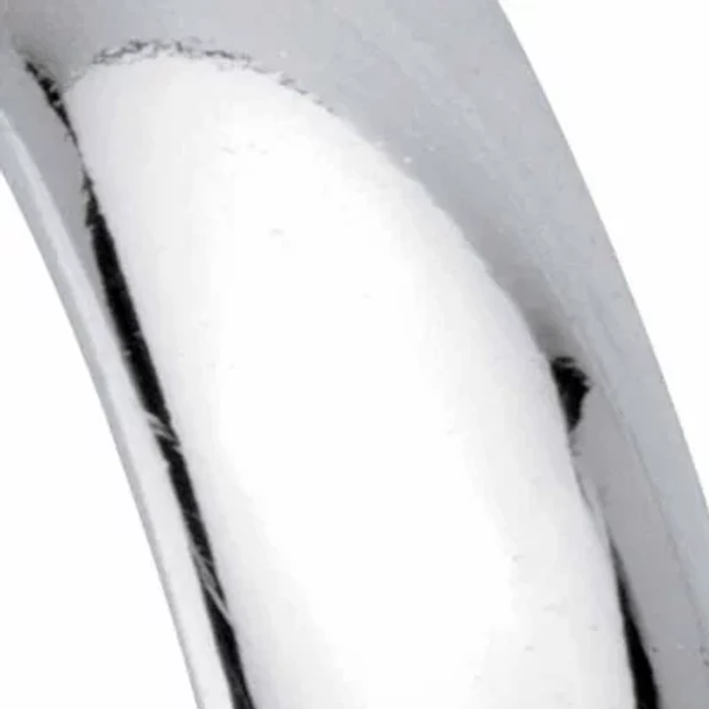 Polished Silvertone Hoop Earrings 1 3/16"