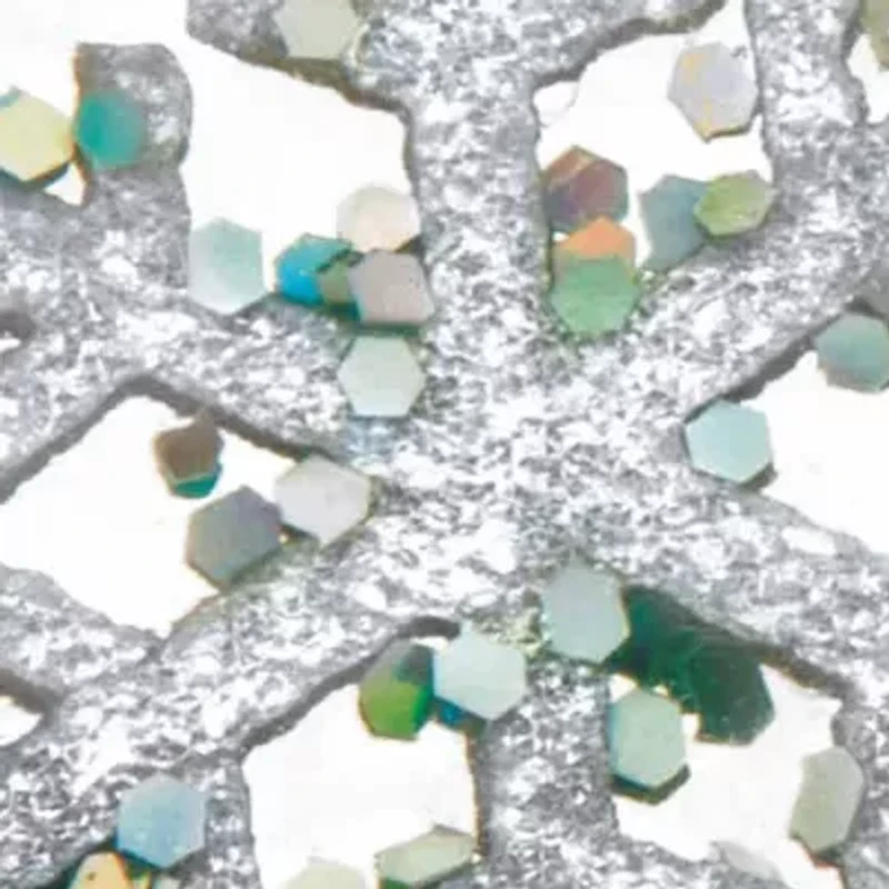 Round Crystal Silvertone Holiday Snowflake Drop Earrings 1"