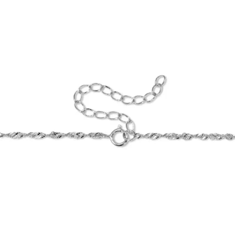 .56 TCW Pear Cut CZ Silvertone Dog Pendant Necklace 18 to 20-inch