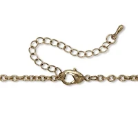 Antiqued Goldtone Sun Moon Stars Magnifying Glass Pendant Necklace 18 inch