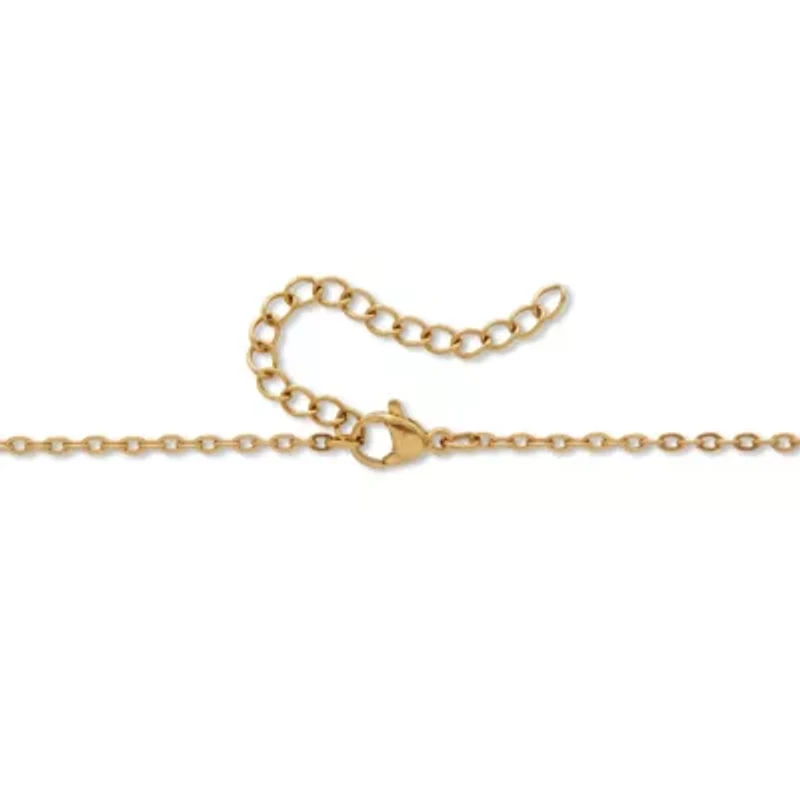 .97 TCW Round Black Cubic Zirconia 14k Gold-Plated Paw Print Necklace 18 inch