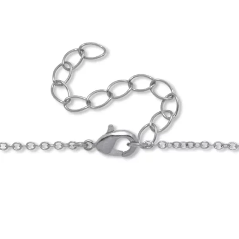 .95 TCW Round Cubic Zirconia Platinum-Plated Cat Necklace 18 to 20-inch