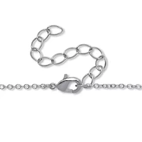 .95 TCW Round Cubic Zirconia Platinum-Plated Cat Necklace 18 to 20-inch