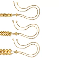 Lariat Goldtone Ball Bead Necklaces 24-inch, 3-Piece Set