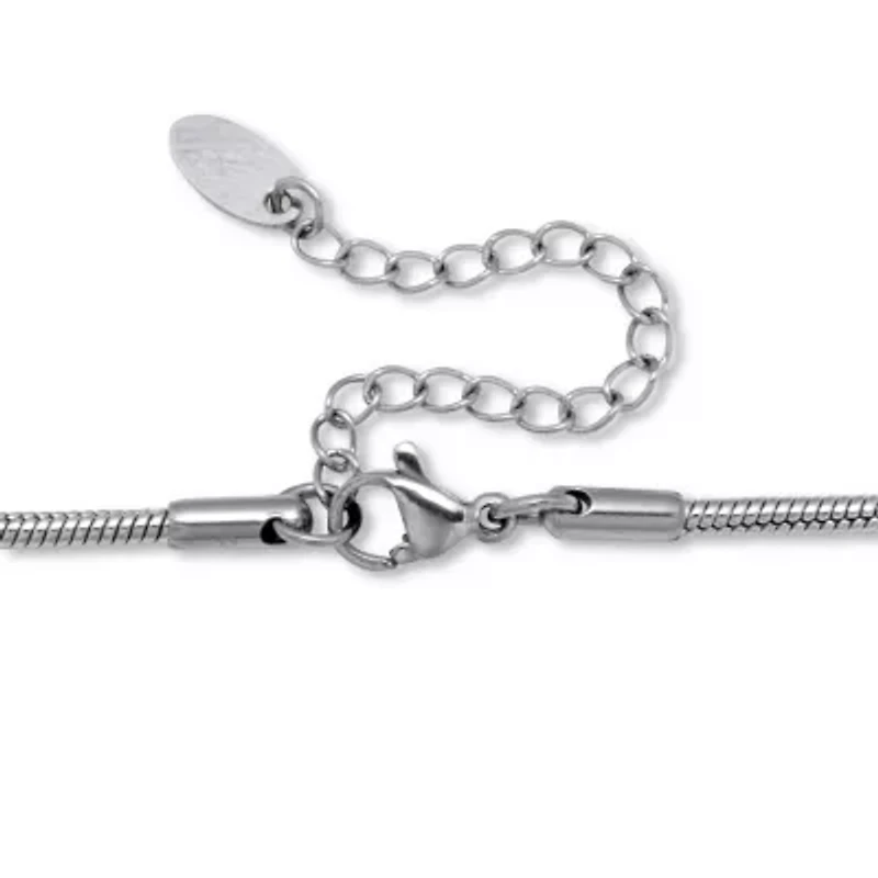 Two-Tone Yellow Gold Ion-Plated Stainless Steel Heart Necklace Set 20-inch