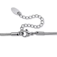 Two-Tone Yellow Gold Ion-Plated Stainless Steel Heart Necklace Set 20-inch