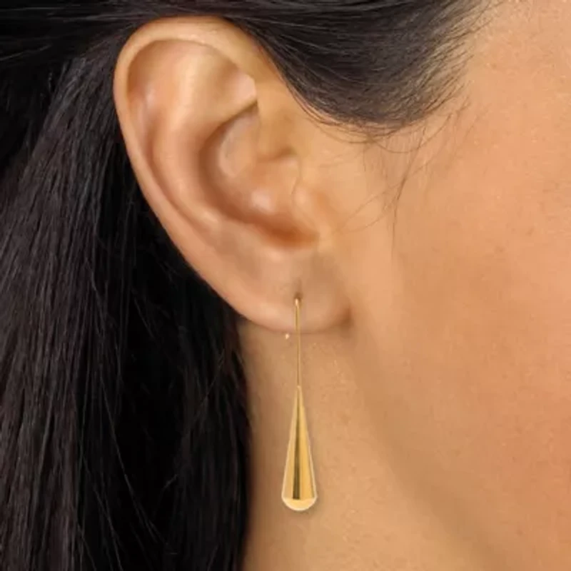 Hoop Yellow Gold Ion-Plated Stainless Steel Earrings, 3-Pair Set