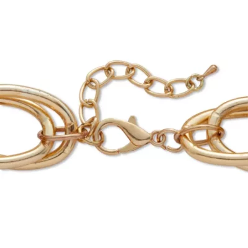 Large Link Chain Goldtone Necklace 18-inch and 2.5-inch Extender