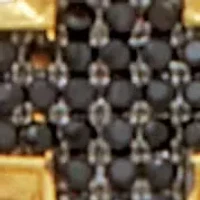 Men's .65 TCW Black Cubic Zirconia Cross Pendant Necklace Gold-Plated 24 Inches