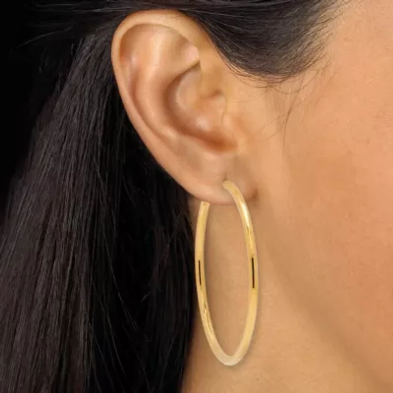 3 Pair Gold Ion-Plated Stainless Steel Hoop Earrings