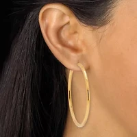 3 Pair Gold Ion-Plated Stainless Steel Hoop Earrings