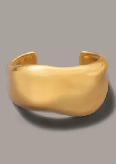 Molten Gold Tone Cuff Bracelet