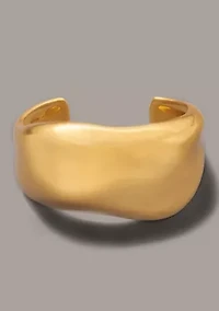 Molten Gold Tone Cuff Bracelet