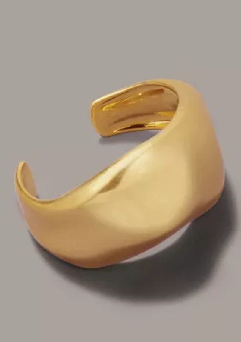 Molten Gold Tone Cuff Bracelet