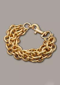 Triple Chain Statement Bracelet 