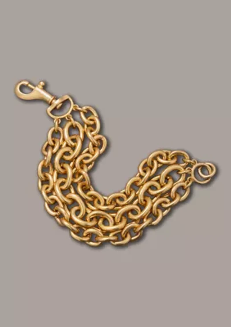 Triple Chain Statement Bracelet 