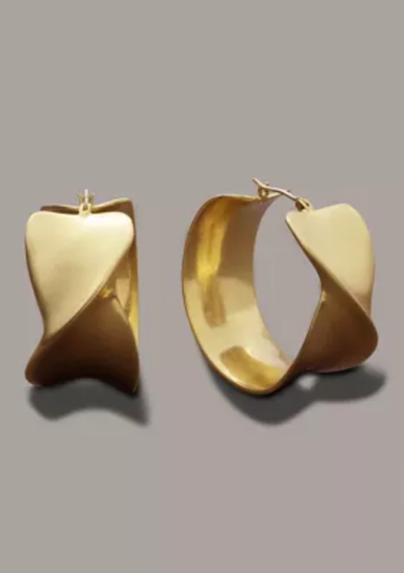Twisted Wide Hoop Earrings