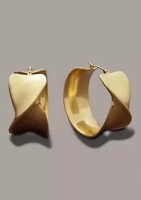 Twisted Wide Hoop Earrings
