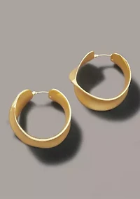 Twisted Wide Hoop Earrings