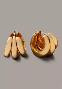  Multirow Molten Hoop Earrings