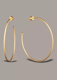 Large Thin C Hoop Earrings