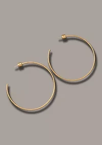 Large Thin C Hoop Earrings