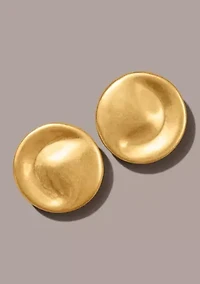 Gold Plated 24K Oversized Wave Stud Earrings