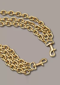 Triple Chain Link Collar Necklace 
