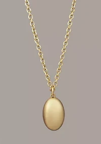 Pebble Gold Tone Pendant Necklace