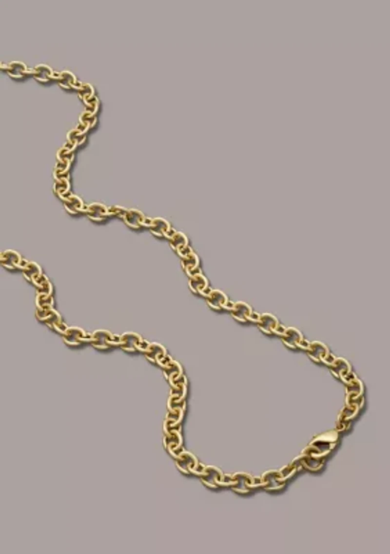 Pebble Gold Tone Pendant Necklace