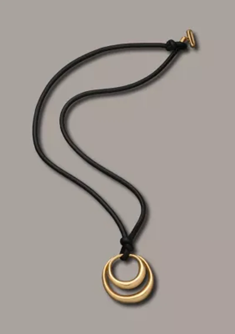 Overlay Circle Pendant Necklace