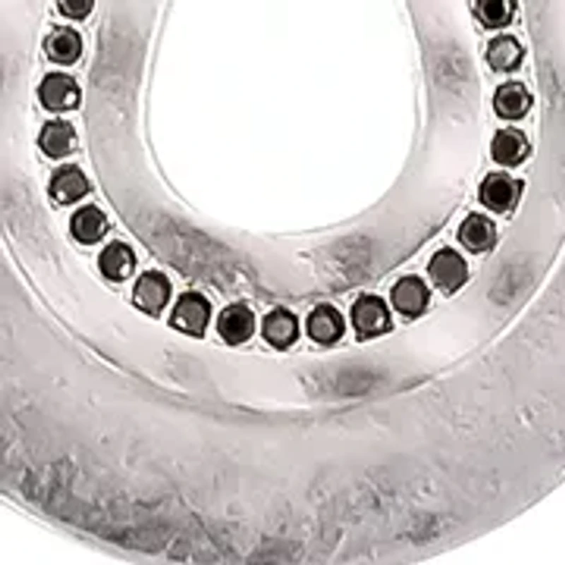 Silver Tone Chain Link Pendant Necklace