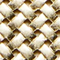 Gold Tone 33.5" Basketweave Open Metal Triple Drop Necklace