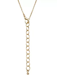 Gold Tone 33.5" Basketweave Open Metal Triple Drop Necklace