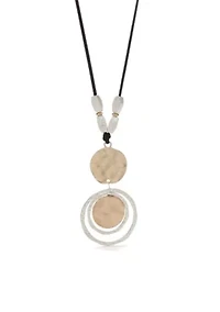 Two-Tone Double Pendant Necklace