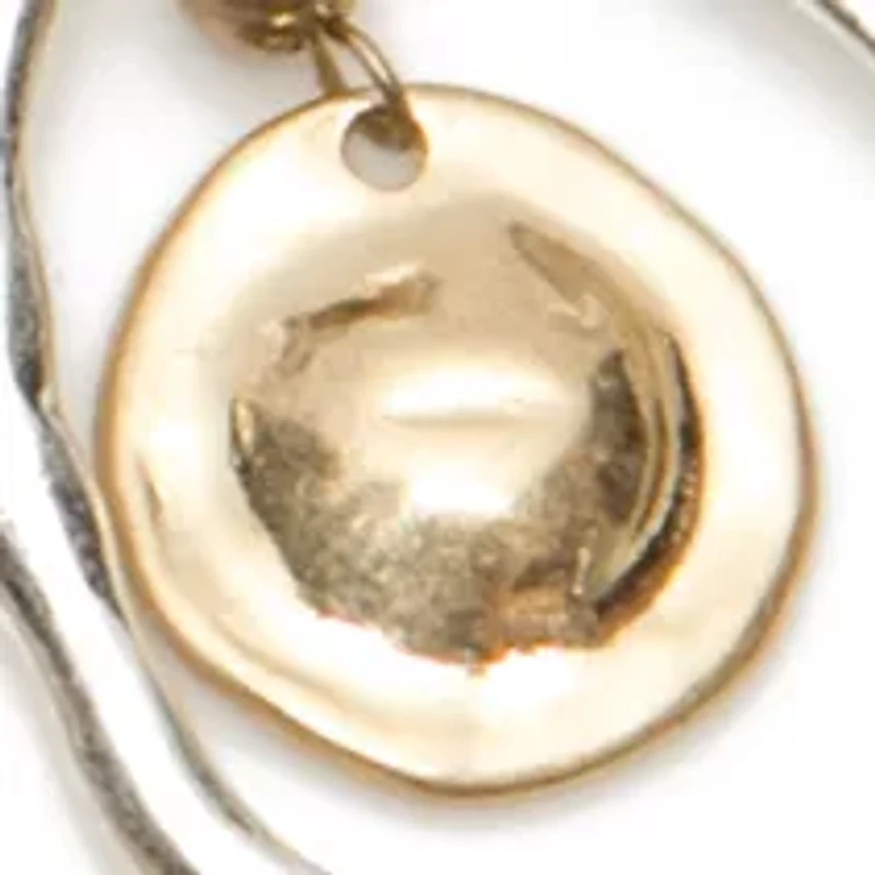 Leather Collar 2-Tone Drop Necklace