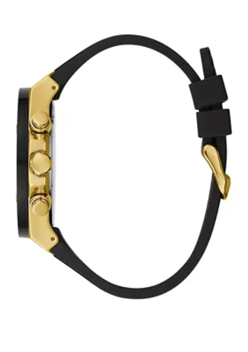 Men's Poseidon Black Gold Tone Watch 
