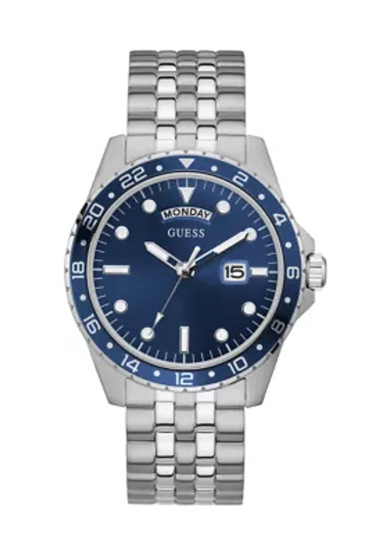 Comet Blue Dial Watch in Stainless Steel