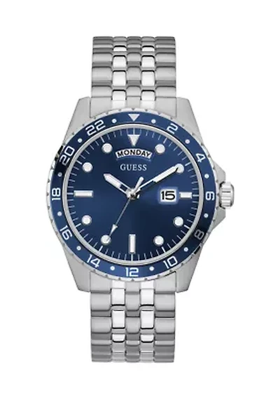 Comet Blue Dial Watch in Stainless Steel