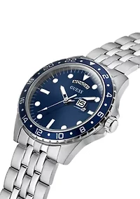 Comet Blue Dial Watch in Stainless Steel