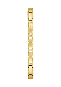 10 Meter Water Resistant Gold Tone Case Stainless Steel Watch 