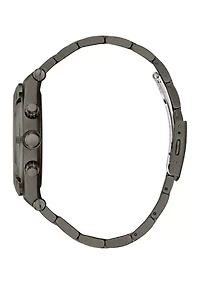 Gunmetal Case Stainless Steel Watch
