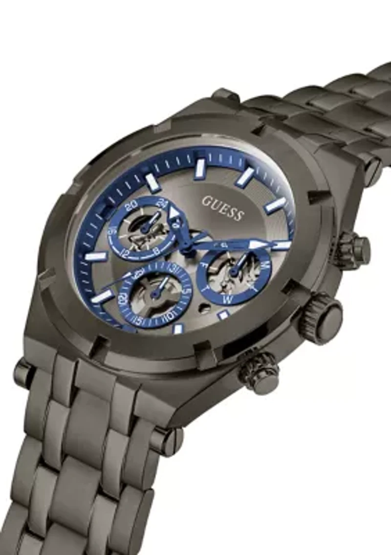Gunmetal Case Stainless Steel Watch