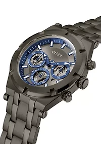 Gunmetal Case Stainless Steel Watch