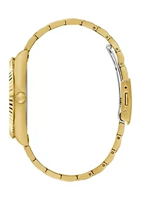 Gold Tone Case Stainless Steel Watch